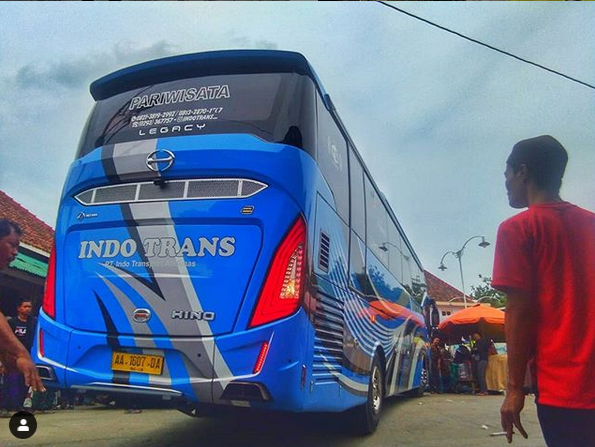 004 Bus Po Indo Trans Sr2 Biru